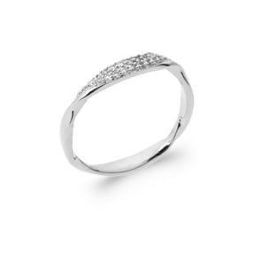 Damenring 925 Silber rhodiniert mit Zirkonia
