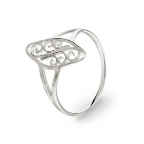 Damenring 925 Silber rhodiniert, Vintage