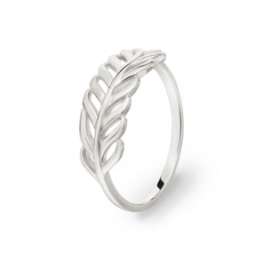 Damenring 925 Silber rhodiniert, Zweig
