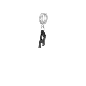 Diesel Einzel Creole D-Logo Silbrig / Schwarz