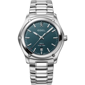 Ebel 1911 Gent Silbrig / Petrol
