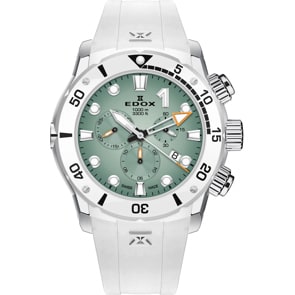 Edox CO-1 Chronograph Titanium Weiss / Grün