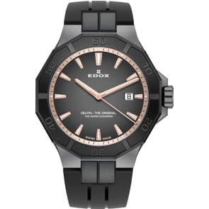 Edox Delfin Date Noir / Gris