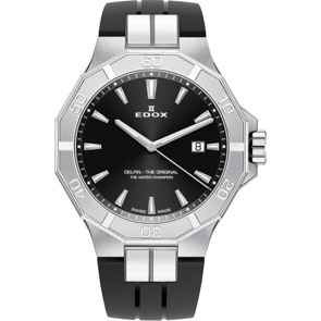 Edox Delfin Date Schwarz