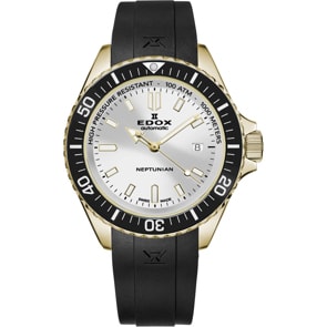 Edox Neptunian Date Automatic Goldig / Silbrig