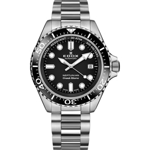 Edox Neptunian Grande Réserve Date Automatic Schwarz