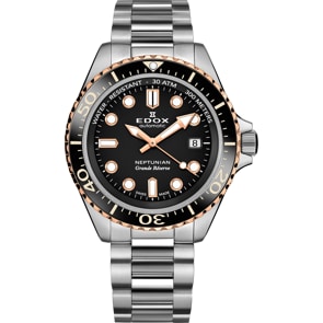 Edox Neptunian Grande Réserve Date Automatic Schwarz