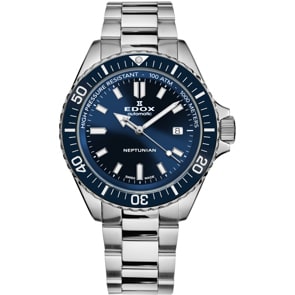 Edox Neptunian Date Automatic Blau