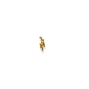 Einzel-Ohrstecker 750/18 K Gelbgold, Basketballer