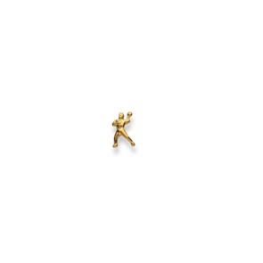 Clou d'oreille simple or jaune 750/18 ct, Handballeur