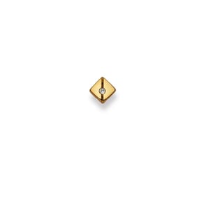 Einzel-Ohrstecker 750/18 K Gelbgold mit Zirkonia