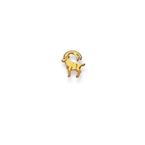 Einzelohrstecker 750/18 K Gelbgold, Sternzeichen Steinbock