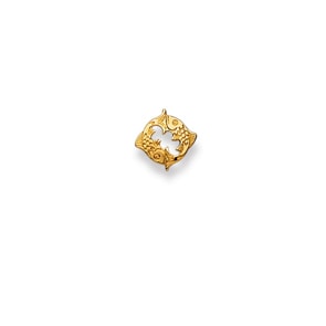 Einzelohrstecker 750/18 K Gelbgold, Sternzeichen Fische