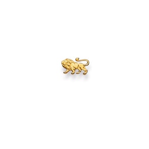 Einzelohrstecker 750/18 K Gelbgold, Sternzeichen Löwe