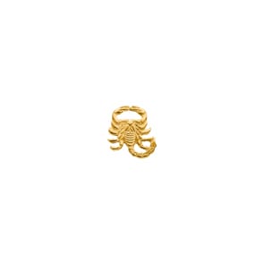 Einzelohrstecker 750/18 K Gelbgold, Sternzeichen Skorpion