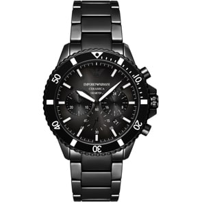 Emporio Armani Diver Keramik Chrono Schwarz