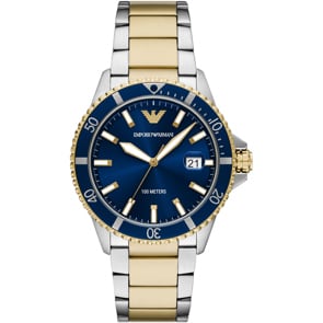 Emporio Armani Diver World Explorer Date Bicolour / Blue