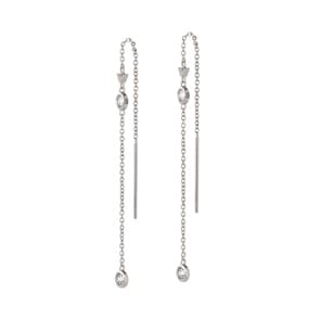 Emporio Armani Eagle Logo Drop earrings Diamond By The Yard Silvery