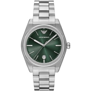 Emporio Armani Federico Date Silvery / Green