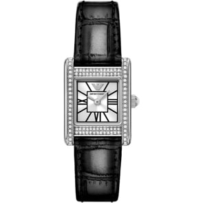 Emporio Armani Genni Silbrig / Schwarz 20mm