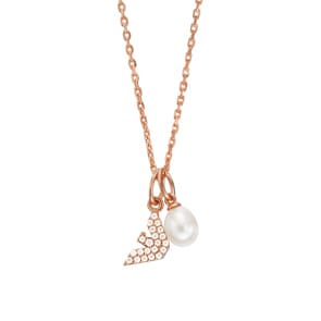 Emporio Armani Halskette Core Extensions Tiny Shiny Logo Rosé