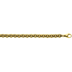 Belcher Chain 3/4-Solid 750/18 K Yellow Gold 9.5mm