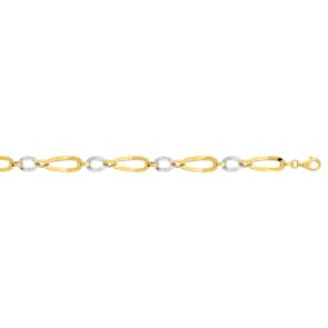 Fantasiearmband 375/9 K Gelb-/Weissgold halbmassiv