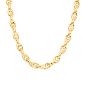 Fantasiecollier 750/18 K Gelbgold halbmassiv 7.8mm - 45cm