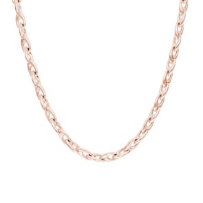 Fantasiecollier 750/18 K Roségold halbmassiv 6.0mm - 45cm
