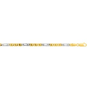 Chaîne fantaisie or bicolore 375/9 ct 4.0mm