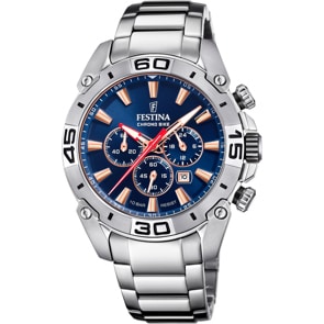 Festina Chrono Bike 2021 Edelstahl / Dunkelblau