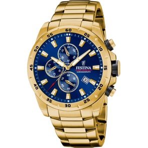 Festina Chrono Sport Goldig / Blau