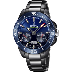 Festina Chrono Bike Connected Hybrid-Smartwatch Schwarz / Blau