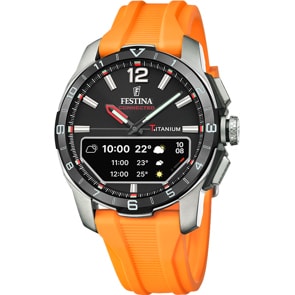 Festina Connected D Titan Schwarz / Orange Ø 44 mm