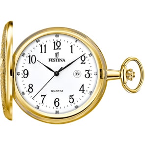 Festina Herren Taschenuhr Goldig 49mm