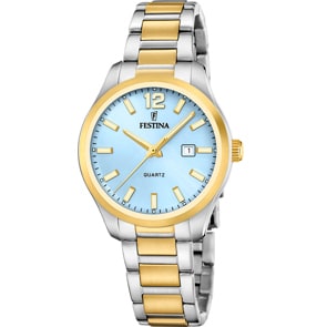 Festina Klassik Date Bicolor / Hellblau 34mm