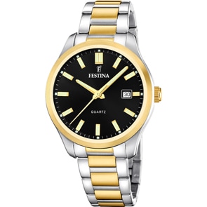 Festina Klassik Date Bicolor / Schwarz 42mm
