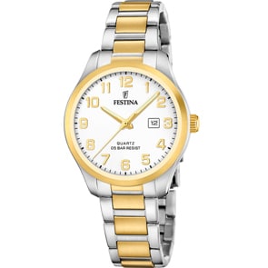 Festina Klassik Date Bicolor / Weiss 34mm