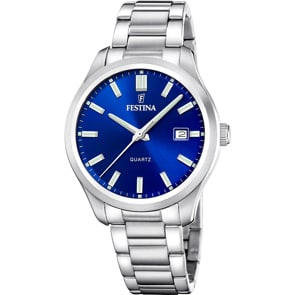 Festina Klassik Date Blau 42mm