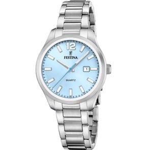 Festina Klassik Date Hellblau 34mm
