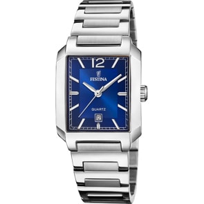 Festina On The Square Date Lady Argenté / Bleu