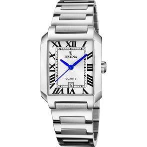 Festina On The Square Lady Date Silbrig / Blau