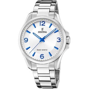 Festina Solar Energy Silbrig 42mm