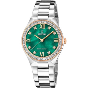 Festina Solar Energy Argenté / Vert 35mm