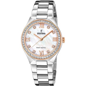 Festina Solar Energy Silbrig / Perlmutt 35mm