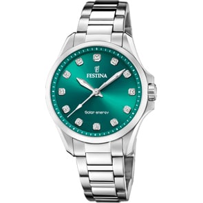 Festina Solar Energy Argenté / Vert 34mm
