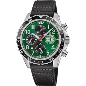Festina Swiss Auto Sport Chrono 46 Schwarz / Grün