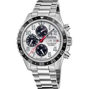 Festina Swiss Auto Sport Chrono 46 Silbrig
