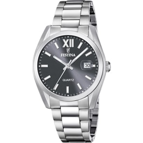 Festina Swiss Klassik Date Silbrig / Anthrazit 40mm