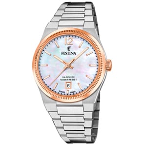 Festina Swiss Rivé Date 35mm Bicolore / Nacre